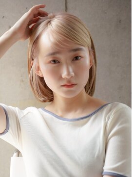 ディジョン(Dijon) 韓国顔まわりレイヤーカットグレージュオリーブベージュブラウン