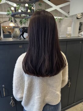 ワンレングス/ロング/切りっぱなし/越谷