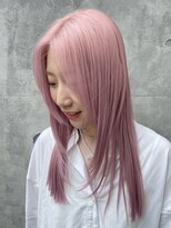 ワンズミラー 原宿(ONE'S MIRROR)&nbsp;ペールピンク×レイヤーカット