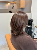 30代・40代 ミディアム 落ち着きのあるピンクカラー