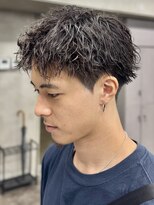 ニコトウキョウ 新宿(nico TOKYO)&nbsp;刈り上げアップバングスパイキーショートパーマスパイラルパーマ
