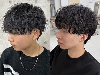 merci deux Men's salon men'sパーマ/学割U24メンズ【メルシー ドゥ メンズサロン】の写真/【トレンドのフェザーパーマ人気が◎】メンズ特化サロンなので扱いやすいハイクオリティのメンズパーマが*