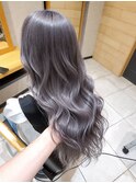 髪質改善カラー/ラベンダーグレーアッシュ