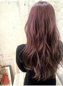 ピンクヴァイオレット/ハイライト/ロング　　担当　夕島