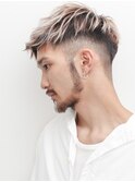 束感ショートマッシュパーマウルフ波巻きハイライト45