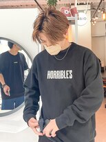 ヒビヲ(HIBIO)&nbsp;ツイストスパイラルパーマツーブロックメンズマッシュメンズヘア