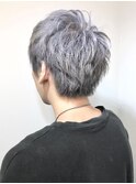 【Lilly新宿】#束感#ショート#シルバーアッシュ#メンズカット