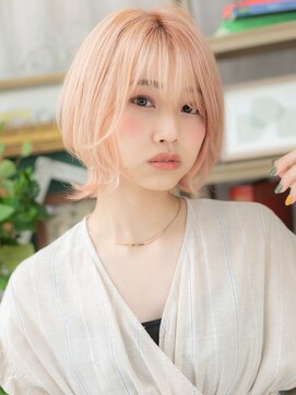 カバーヘア ブリス 戸田公園西口店(COVER HAIR bliss) ネオウルフハイトーンカラー外ハネボブa戸田公園10代20代30代