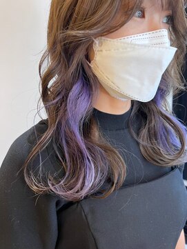 ジーナ 船橋(Zina) オトナ女子ツヤ髪アッシュカラーふんわりミディシースルーバング