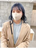 ヘアカラーブルーシルバーブルー水色ネイビーカラーダブルカラー
