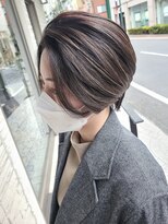 シャムオーツー 国分寺(CHAM:O2)&nbsp;前髪なしショート/ハイライト/ダークアッシュ/ハンサムショート