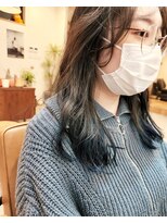 ヨハク(yohak)&nbsp;裾カラー×ブルー