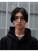 メンズセンターパート