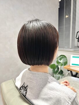 ビス ヘア アンド ビューティー 西新井店(Vis Hair＆Beauty) 20代30代40代ショコラアッシュ切りっぱなしボブ透明感美肌