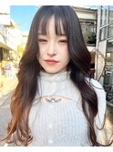 シースルーバング　韓国　顔まわりレイヤー　高円寺