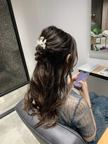 ロング×ハーフアップスタイル