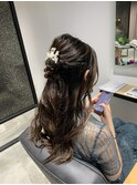 ロング×ハーフアップスタイル