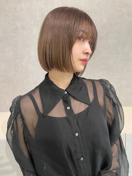 アッシュ 笹塚店(Ash) グレーベージュ/斜めバング/フレンチガーリー/ネイビー[笹塚]