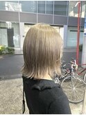 美髪/大人かわいい/こなれミディ/サンドベージュ