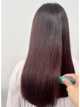 ブリーチ無し/ボルドー/赤紫/デザインカラー/大人ボルドー