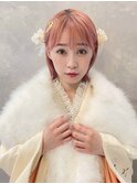 成人式ヘア振袖アレンジボブアレンジハイトーンK20241130