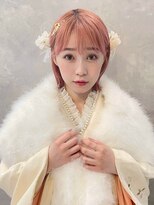 成人式ヘア振袖アレンジボブアレンジハイトーンK20241130