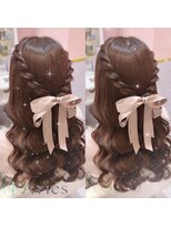 アリエス 新宿駅前東口店(Aries) ねじりハーフアップ