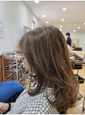 【立川　セミロングレイヤー　白髪ぼかし　30代40代50代60代◎】