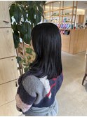 小顔マレットヘア◎暗髪でも透明感グレージュ