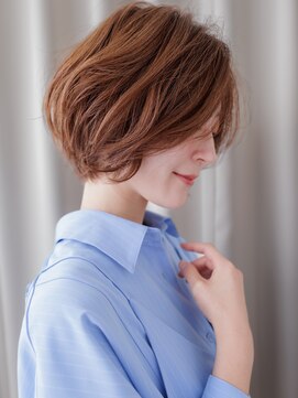 カバーヘア ブリス 上尾西口店(COVER HAIR bliss) フォックスカラーアシンメトリー小顔かきあげボブZ上尾20代30代