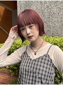 浦和韓国タッセルボブヘイリー切りっぱなし前下がりボブ20代30代