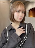 タッセルボブ/ストンボブ/縮毛矯正/地毛風ストレート/顔周り原宿