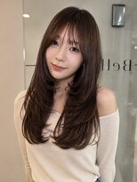 ベル 新宿(Belle)&nbsp;大人ヘア　レイヤーカット　ベージュカラー　新宿　前髪カット