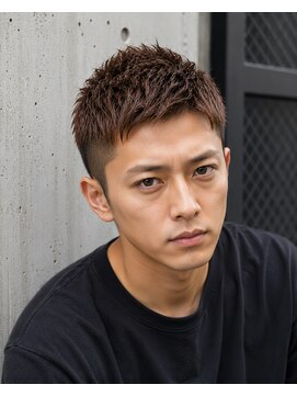 メンズバグズ(MEN's Baguz) フェード×束感スパイキーショートパーマメンズトレンド