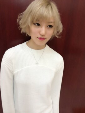 レンジシキチジョウジ (RENJISHI KICHIJOJI) 外国人風外ハネパーマボブ【RENJISHI KICHIJOJI】