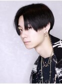 ノーセットでもかっこいい前下がりセンターパート