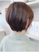 福山市美容室Caary人気 大人め似合わせショートボブ