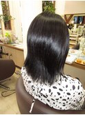 《見附　今町》就活カラー　艶ブラック　ミディアム