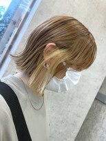 ノア ヘアデザイン 町田店(noa Hair Design) 切りっぱなし外ハネボブ　　イヤリングカラー　　NAOTO