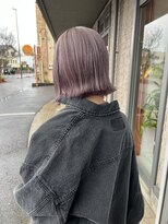 シエル(Ciel) ラベンダーグレージュ×切りっぱなしボブ