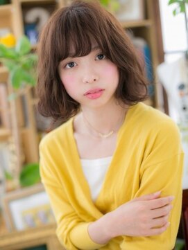 カバーヘア ブリス 志木南口駅前店(COVER HAIR bliss) 斜めバングランダムパーマバレイヤージュボブa志木20代30代40代