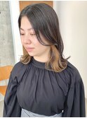 大人に人気!隠せるインナーカラーベージュ 岐阜美容室