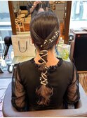 ヘアセット/ヘアアレンジ/編み下ろし/結婚式セット/茶屋町/大阪