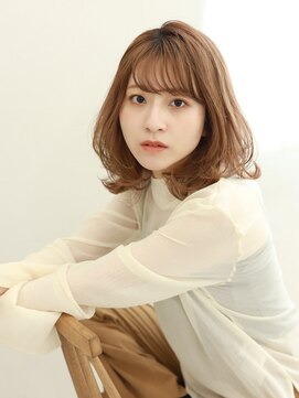 スリール バイ ミリー 江坂(Sourire by milly) 【Sourire江坂】くびれカール外ハネセミディ×ブラウン