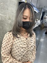 キング 枚方店(K!ng)&nbsp;ハイライトカラーミルクティーベージュケアブリーチダブルカラー