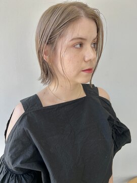 ヘアー アイス 御器所本店(HAIR ICI) 透明感抜群♪ダブルカラーブリーチミルクティーベージュ