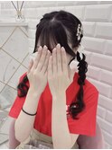 編み込みおさげヘア＊まゆ