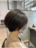 丸みのあるショートボブ