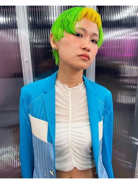 キジ(KIJI) マッシュウルフ/ショートバング/ハイトーン/ハイトーンカラー