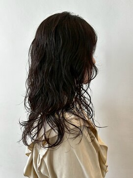 ロングパーマ/黒髪ロング